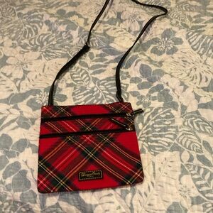 Stylish Red Plaid Crossbody Bag